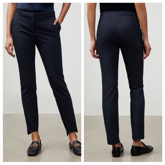Lafayette 148 New York Acclaimed Stretch Step Manhattan Slim Pant Hem Size 6 - Picture 1 of 15